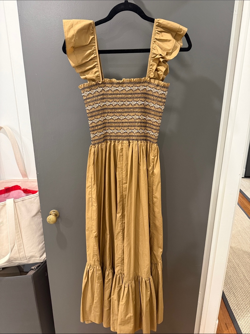 LIKE NEW Cara Cara Ruby Smocked Midi Dress Size Small - Picture 2 of 4